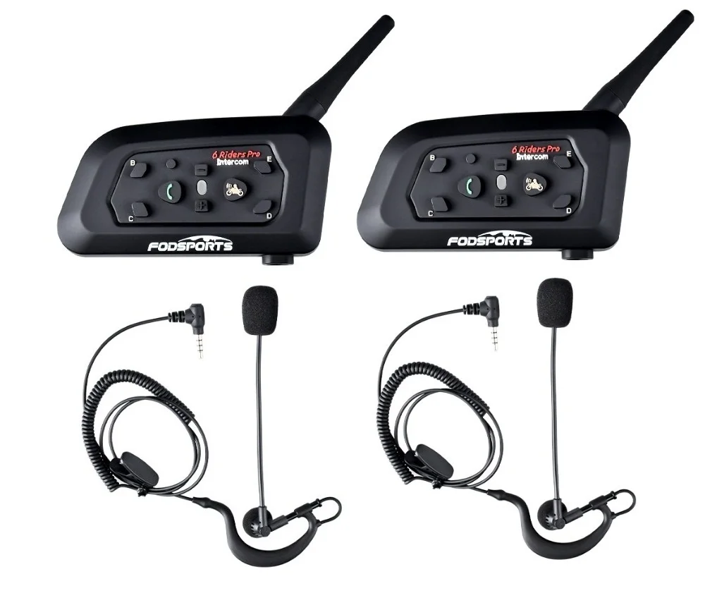 2 шт. гарнитура Fodsports V6 Pro для футбольного рефери Bluetooth BT беспроводная