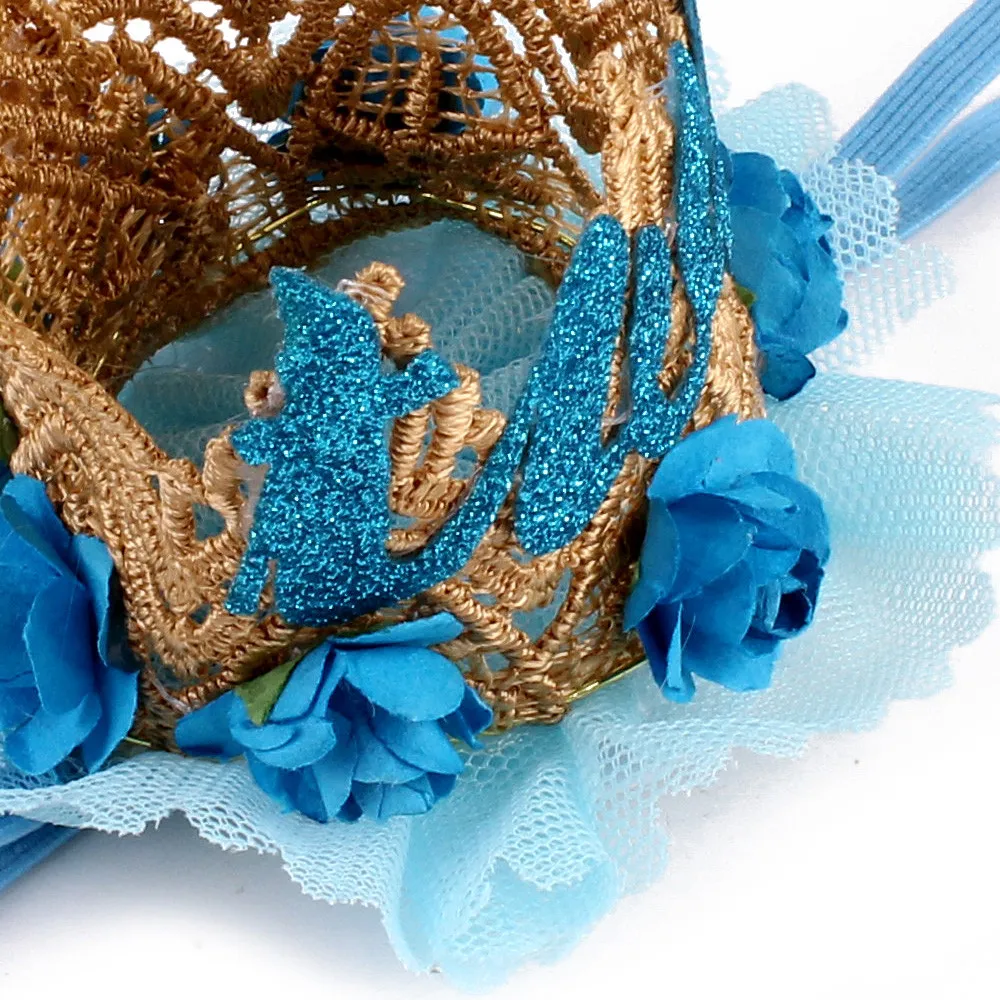 Newborn Crown Headband Princess Crown lace flower headband Baby Girls Hair Band Children Photo Props Hair Accessories