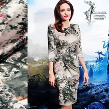 118 см цифровая струйная шелковая эластичная атласная ткань 19 мм Мягкая атласная шелковая ткань для платья спандекс ткань оптом шелковая ткань