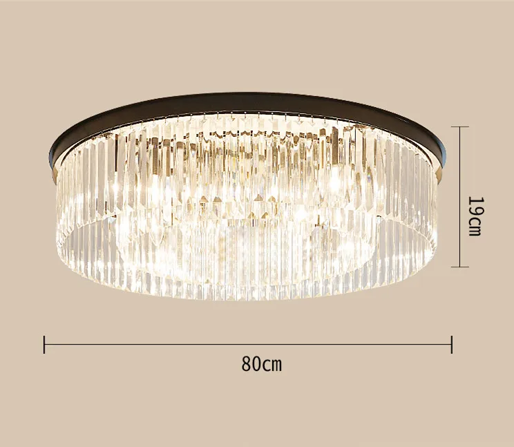 Американский RH E14 Led подвесной светильник, окрашенный Золотой/черный металлический подвесной светильник, блеск K9, светильник для внутреннего освещения, подвесной светильник - Цвет корпуса: D80cm 12 light