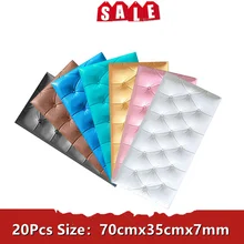 

20Pcs Self-Adhesive Foam Wallpaper Waterproof DIY 3D Wallboard Living Room Stickers Bedroom Children Home Decoration