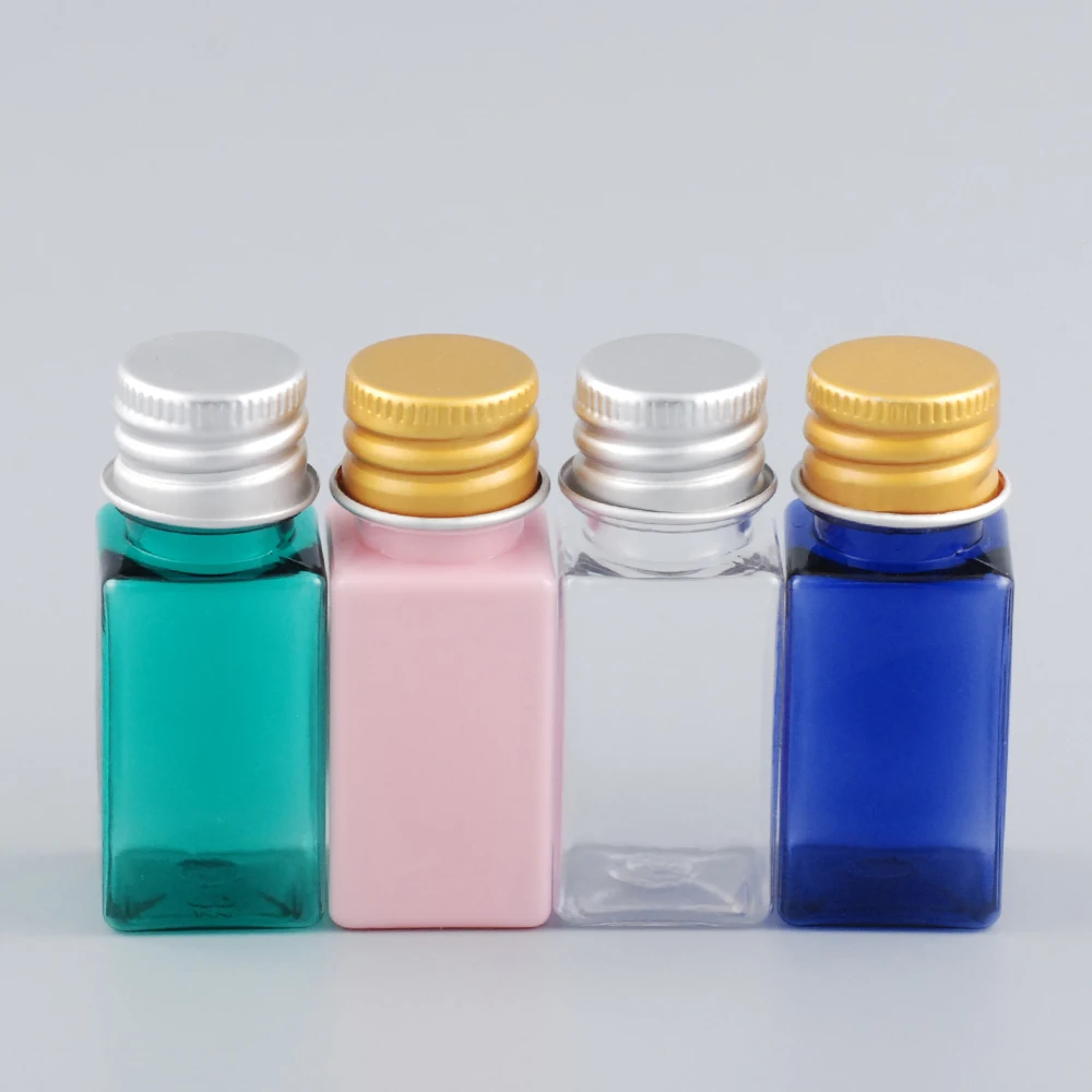 

10pcs/lot 10ML Aluminum Cap Bottle PET Plastic Empty Bottle Green Color Packaging Container Make Up Travel Tools