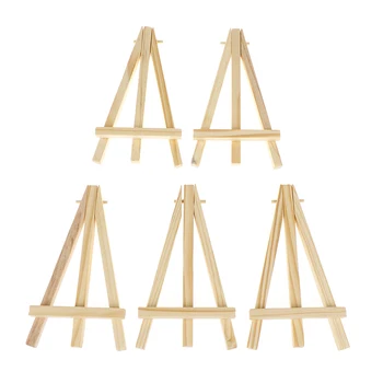 

5pcs Wooden Artist Easel Wedding Table Number Place Name Card Photos Stand Display Holder DIY Party Table Tools