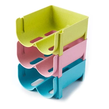 

3Pcs Refrigerator Beverage Storage Box Suitable for Kitchen Beer Cans Drop-Proof Storage Rack