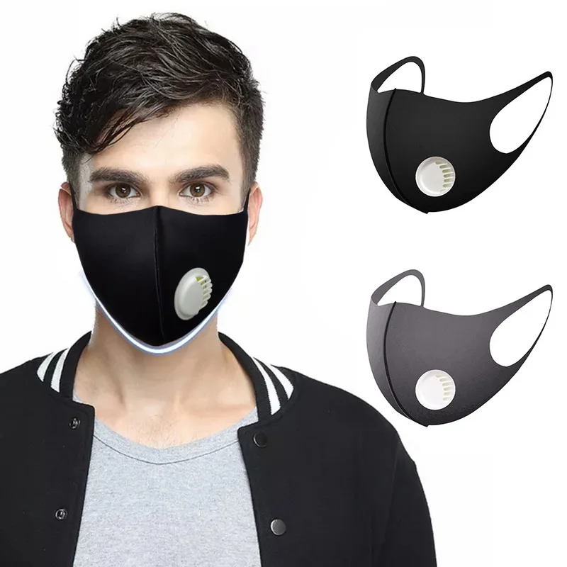 

Respiratory Valved Anti Dust Mouth Mask Men Women Anti-fog Haze Dust Pm2.5 Pollution 3D Cropped Breathable Valve Face Mouth Mask