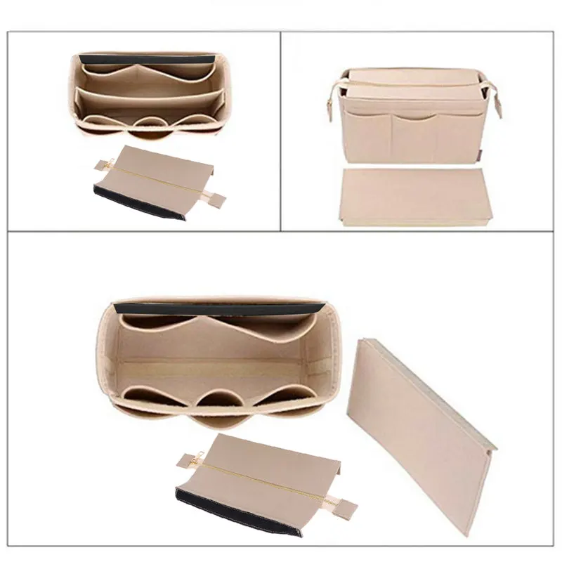 Fits For Pochette Voyage Toiletry Insert Bag Organizer Makeup Handbag  Organizer Portable Cosmetic Bag Women Luxury Bag Organizer - AliExpress