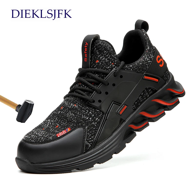 2 Мужская обувь; zapatillas hombre; Повседневная защитная обувь в стиле милитари со стальным носком; размеры со стальным носком; зимний мужской светильник; дышащая обувь; - Цвет: 2