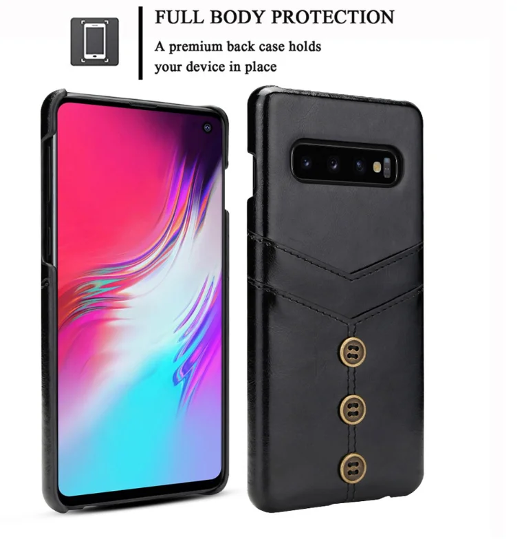 Тонкий кожаный чехол-бумажник для мобильного телефона samsung S10/S9Plus