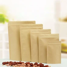 Крафт-бумажный чайный пакетик стоячий подарок фруктовый чай упаковочные пакетики на молнии Самоуплотняющиеся пакетики 100 шт./лот