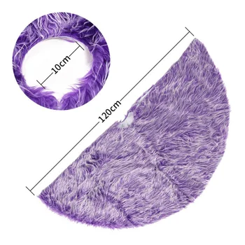 

Christmas Tree Skirt Long Plush With Invisible Nylon Clasp Xmas Tree Decorative Mat Holiday Home Decor Supplies
