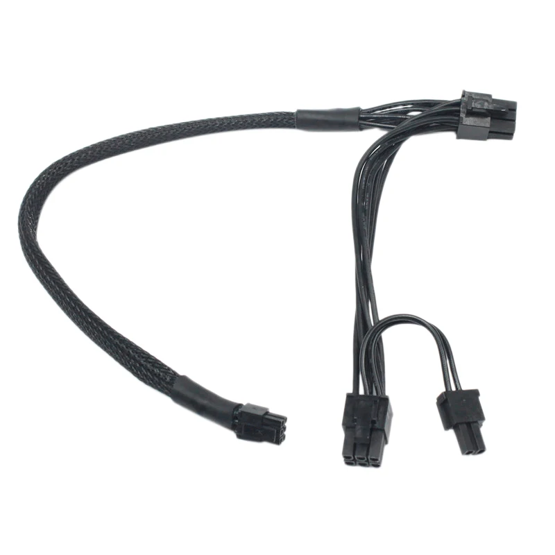 Топ Мини 6Pin к Pci-E 6 + 2Pin двойной порты видео Графическая карта кабель питания для