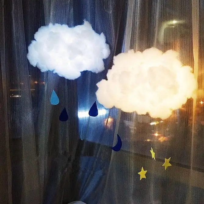 

Handmade Cloud Night Light Household DIY Cute Pure Color Modern Simple Bedroom Decoration Festival Gift High Quality Night Light