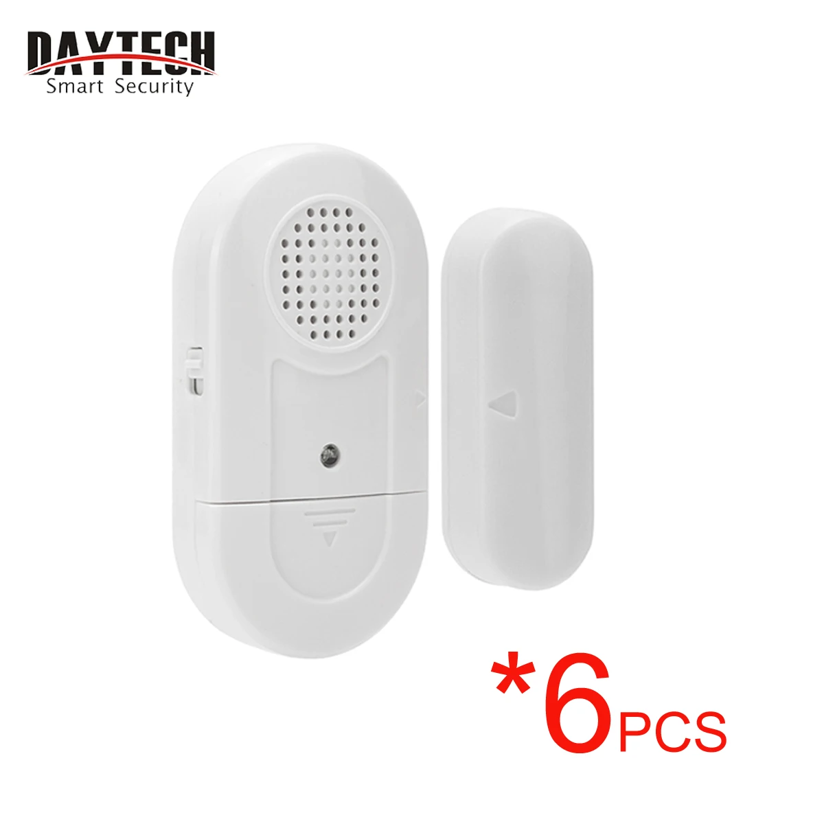 6PCS DAYTECH, двери, окна, сигнализация, 4 упаковки, магнитный входной датчик, 120дБ, сигнализация, беспроводная, защита от взлома, сигнализация для домашнего бассейна, бизнес-детей - Цвет: 6PCS