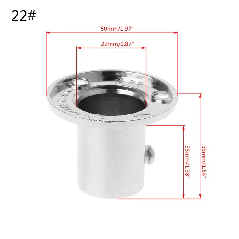 1PC Wardrobe Rail Rod End Support Bracket Clothes Hanging Tube Holder Zinc Alloy