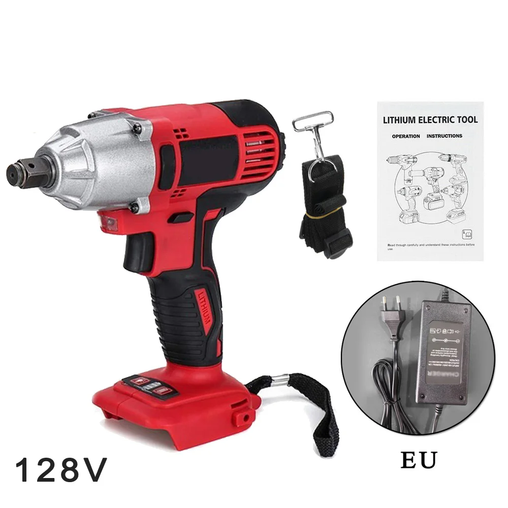 

1*Electric Impact Wrench CordlessLED Light Wrench DIY Home Workshop Equipment Tool Parts Battery UK / US / EU / AU Plug