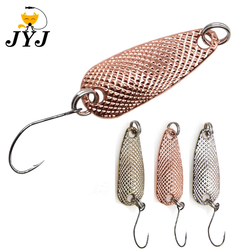 5pcs 3.2cm 2.5g Gold Copper Silver Metal Colors Mini Spoon Lure Metal