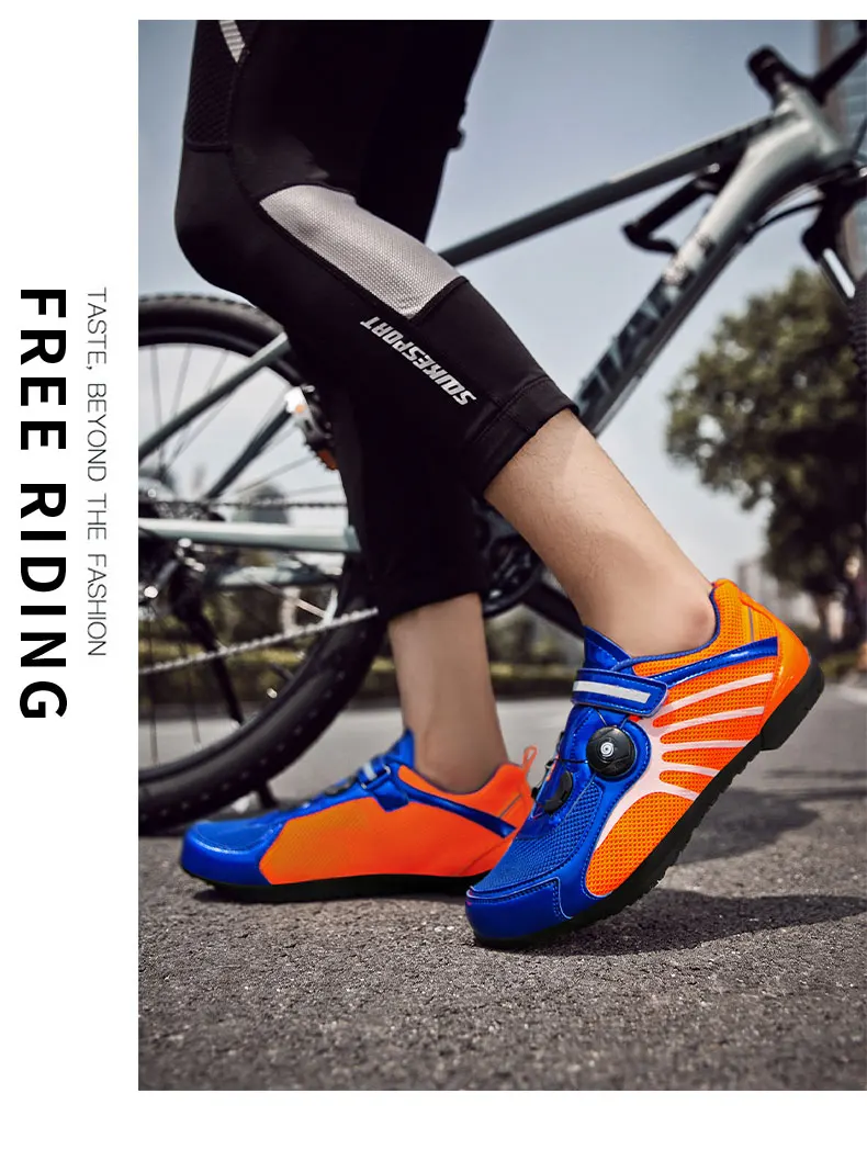 New Pro Summer Mesh Breathable Strainer Velcro Road Cycling Shoes Outdoor Ultrlight Bicycling Shoes Men Women Road Bike Sneakers