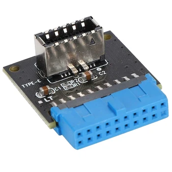 

Motherboard USB3.0 19Pin To TYPE-E 20Pin High Speed Easy Install Adapter Expansion Card Connecting Front Facing Computer Express