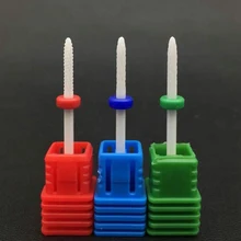 Керамическое сверло для ногтей, 3 размера, фреза 3/32 дюйма, аппарат для маникюра, пилочка для ногтей, аксессуары