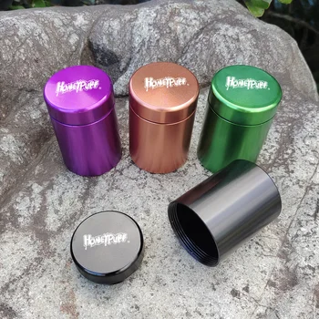 

HONERPUFF Pill Box Water Proof Airtight Aluminum Drug Case Bottle Holder Container Bottle Storage Multi-color optional