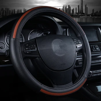 

Leather Car Steeting Wheel covers For Lincoln all models Navigator MKZ MKC MKX MKS MKT car styling auto accessories