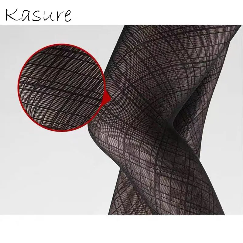 

Пикантные клетчатые женские колготки KASURE, прозрачные элегантные Базовые Женские колготки, тонкие женские Чулочные изделия, винтажные колготки