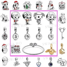 Новинка, Зимняя серия, рождественская подвеска, шарм,, Серебро S925 пробы, женская мода, ювелирное изделие, романтический подарок