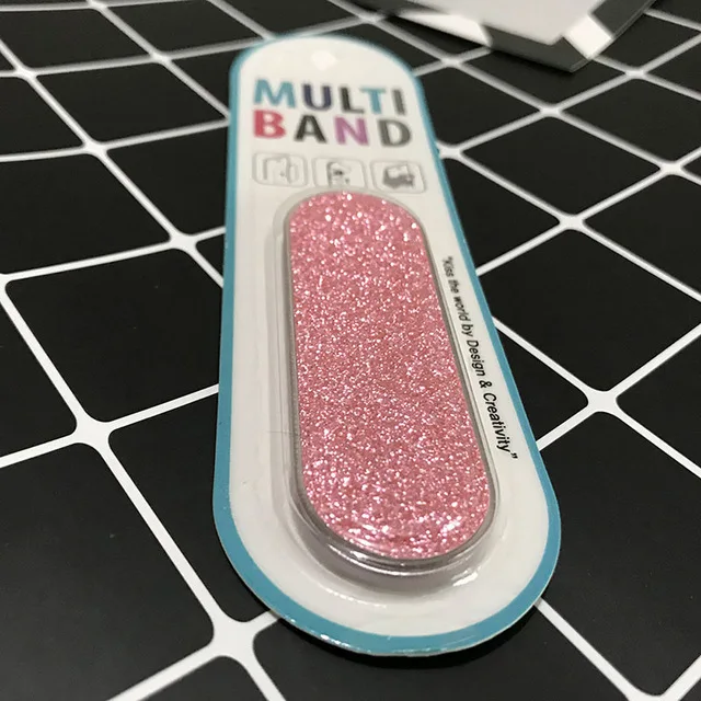 Pink Glitter Универсальный палец кольцо держатель телефон кольцо Блеск мобильный зажим для телефона стенд многодиапазонный смарт-наклейка на заднюю панель для iphone samsung HUAWEI - Цвет: Pink Glitter