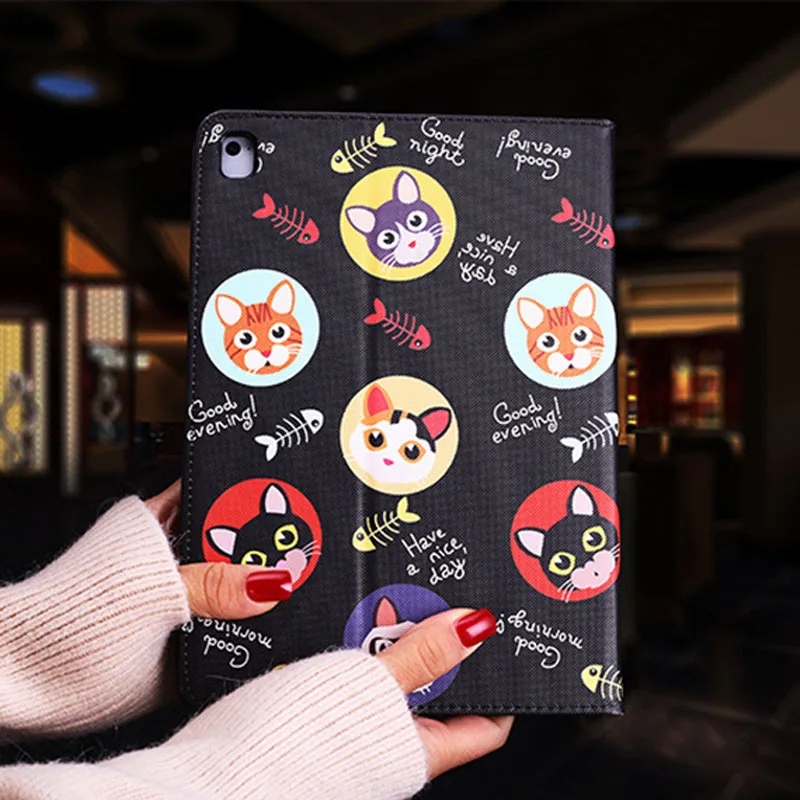 Новый чехол для планшета iPad Air 3 10 5 с изображением кота из мультфильма PU кожаный