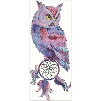 

Catcher Owl in Dream patterns Counted Cross Stitch 11CT 14CT 18CT DIY Chinese Cross Stitch Kits Embroidery Needlework Sets