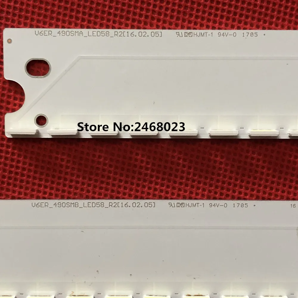 2 шт. светодиодный подсветка для V6ER_490SMA 490SMB R+ L BN96-39671A 39672A 39673A 9674A 9880A 39882A CY-KK049HGEV2H UE49KU6659 UE49MU6400