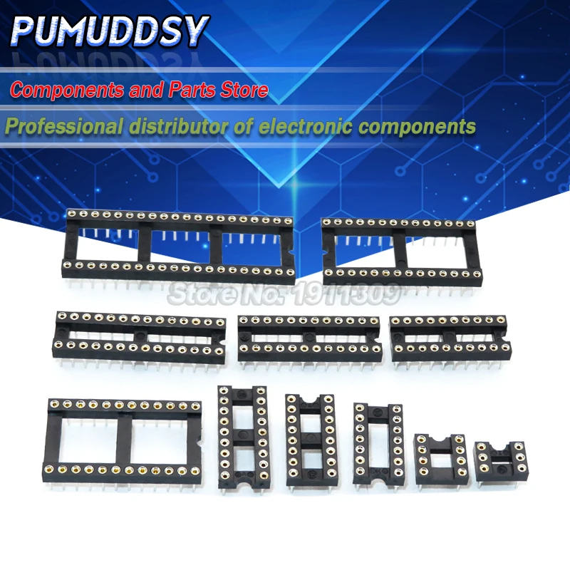 10 шт. круглое отверстие IC розетка 6P 8P 14P 16P 18P 20P 24P 28P 40 P контакты разъем DIP 6 8 14 16 18 20 24