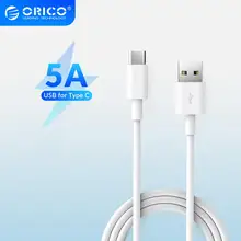 ORICO – câble USB AC5 de Type C 5A Max, charge et transfert de données, compatible avec Xiaomi Huawei Samsung