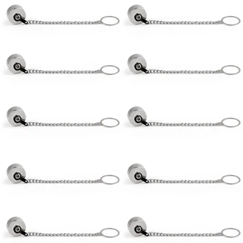 

Areyourshop 10Pcs Dust Cap Protection Cover With Chain For N Female or UHF SO239 RF Connector