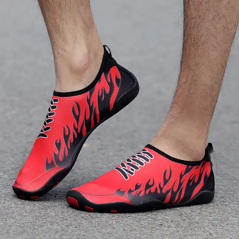 mens red water shoes