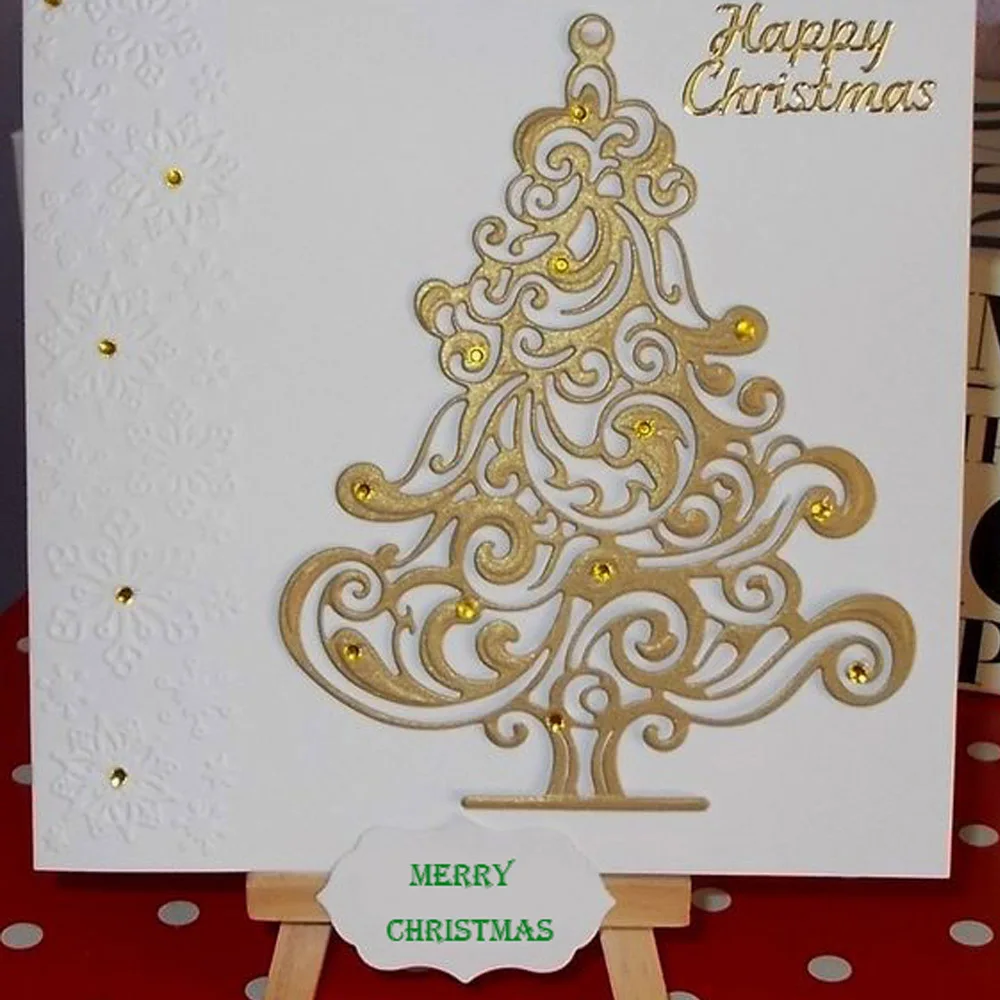 

Classic Christmas Tree Metal Cutting Dies Stencils Template for DIY Scrapbooking Album Photo Card Paper Making New Dies Cut