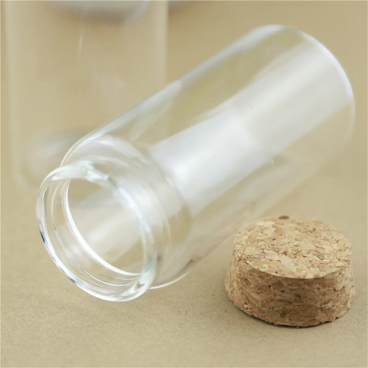 6 Pieces 47*100mm 120ml Glass Bottles Cork Stopper Test tube transparent Storage Jar Containers candy Glass Jars Vials DIY Craft 5