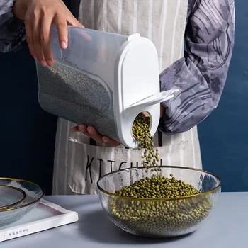 

Grains Cereals Sealed Storage Tank Plastic Box Kitchen Food Storage Container Household Multifunctional Cereal Dispenser Can