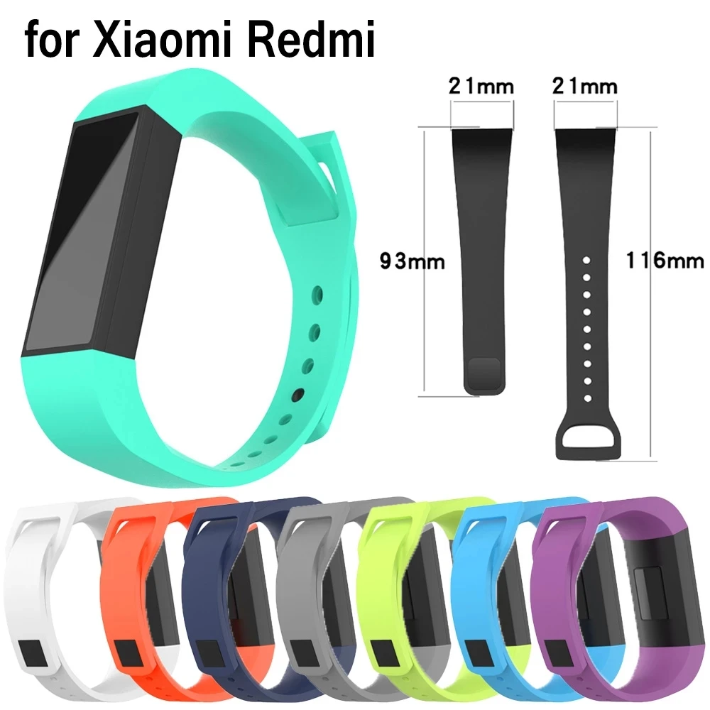 Ремешок силиконовый для Xiaomi Mi Band 4C сменный Браслет смарт-часов Redmi аксессуары |