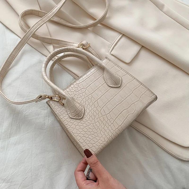 Flash Sale Crossbody-Bags Totes Shoulder Handbags Crocodile-Pattern Small Female Solid-Color Summer LWyKzDrZN