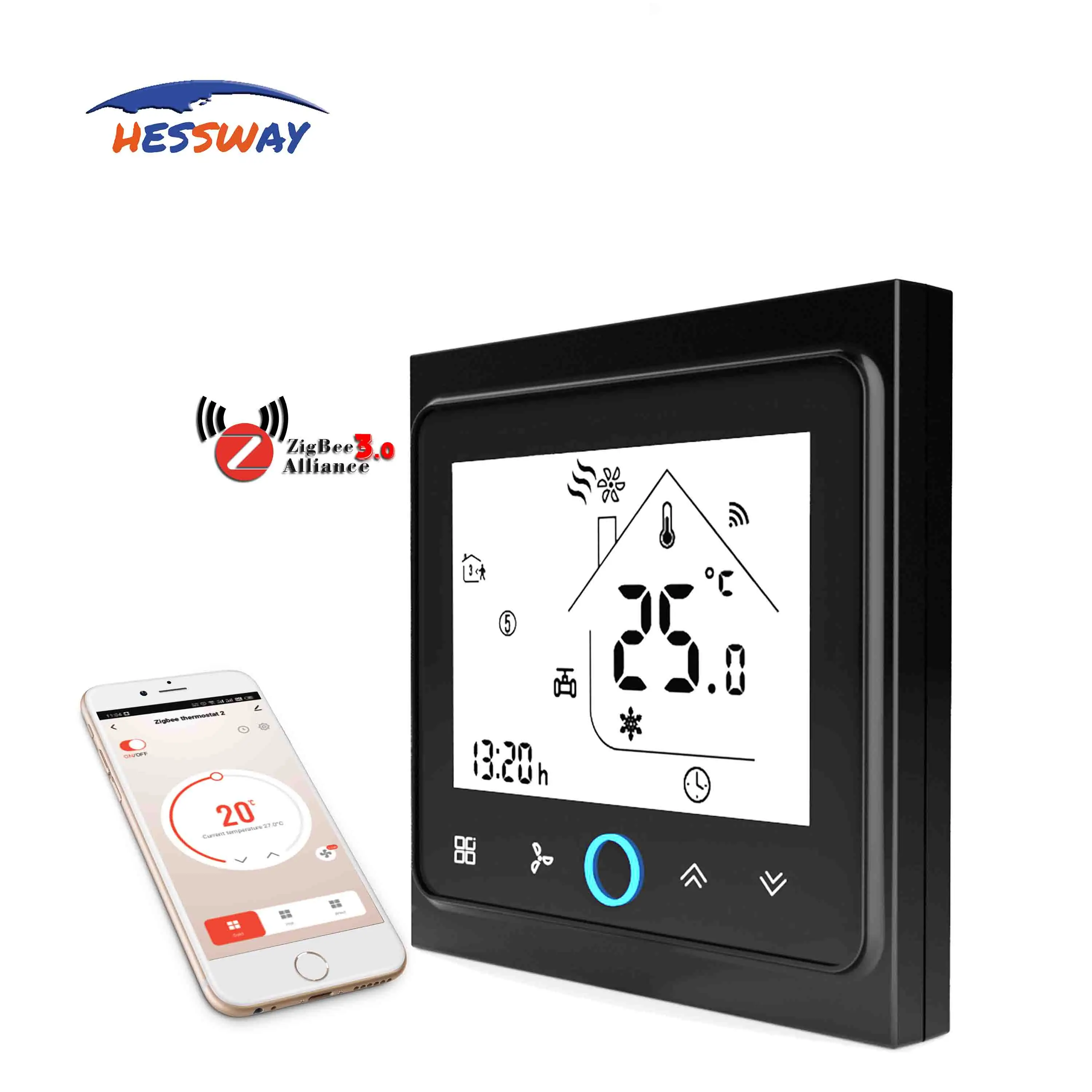 Цифровой программируемый комнатный термостат для реле zigbee охлаждающий