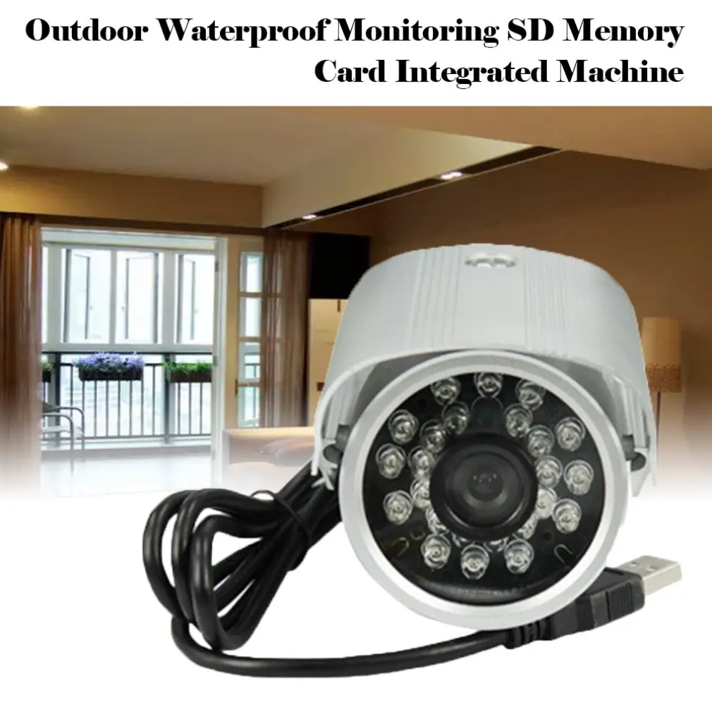 

USB Card Infrared Surveillance Camera Outdoor Waterproof Monitoring Memory Card One Camera Plug And Play English Version