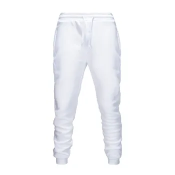 

White Men Pants Fashions Joggers Pants Male Casual Sweatpants Bodybuilding Fitness Track Pants Men Sweat Trouser