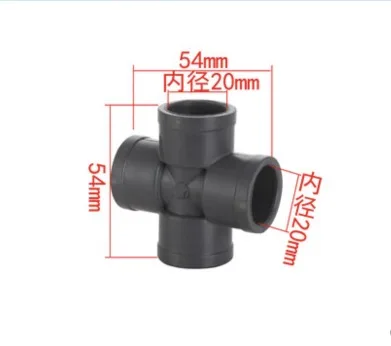 

10pcs/lot Inner diameter:20mm(DN15) PVC water pipe fittings four-way connector