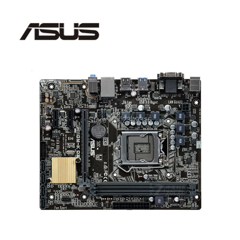 Б/у оригинал для Asus H110M K D3 разъем LGA 1151 H110 Настольный USB2.0 USB3.0 материнская