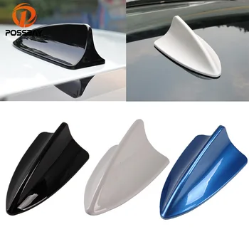 

POSSBAY Car Antenna Decoration Roof Antenna Sticker Auto Decorative Aerials Black/Blue/White Shark Fin Antenna Universal