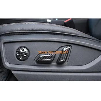 

Car Styling Detector Chrome ABS Seat Adjustment Knob Button Switch Trim Accessories 5pcs For Audi Q5 Q5L 2018 2019 2020