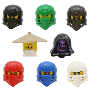 

8pcs New Ninja Figure Face Set Bonezai Overlord Aspheera Jay Kai Zane Lloyd Wu Nya Model Building Blocks kits Brick Toys