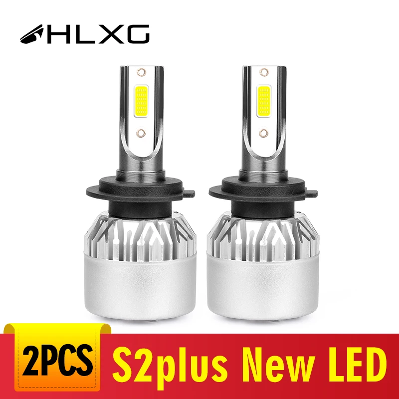 Hlxg Автомобильные светодиодные фары h4 bombilla h7 led h8 hb4 9005 9006 hb3 h1 h3 h11 turbo 72 Вт 8000lm cob