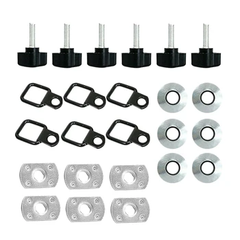 

NEW-Hardtop Quick Removal Thumb Screw D-Rings Kit For Jeep Wrangler CJ YJ TJ JK JKU